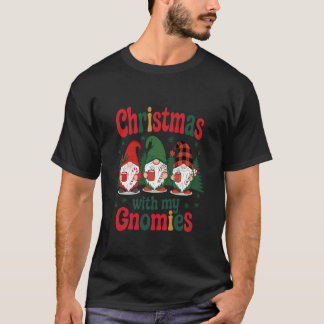 Camiseta Natal com Meus Gnomos Divertidos Gnomos de Jardim