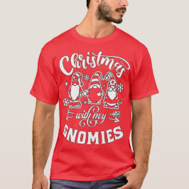 Camiseta Natal com meus gnomos - Natal dos Gnomos Fofos