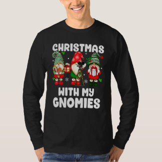 Camiseta Natal Com Meus Gnomos Papai Noel Gnome Divertido F