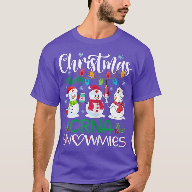 Camiseta Natal Com Minha Enfermeira Neve Steth (Frente)