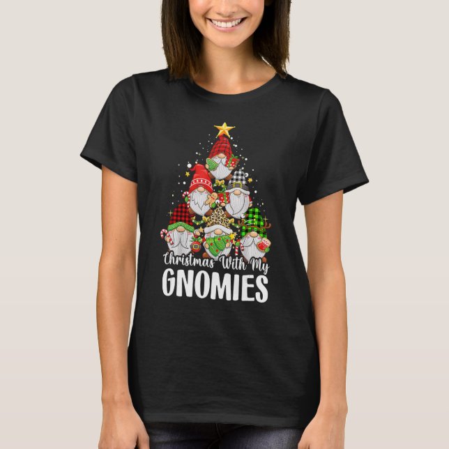 Camiseta Natal Com Minha Família Gnomias Pijamas Gnomas Tre (Frente)