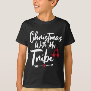 Camiseta Natal Com Minha Tribo Matança Familiar Xadrez Buff