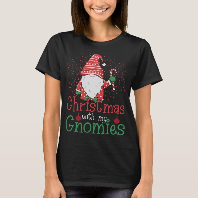 Camiseta Natal com os Meus Gnomos (Frente)