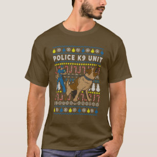 Camiseta Natal Com Unidade K9 Da Polícia