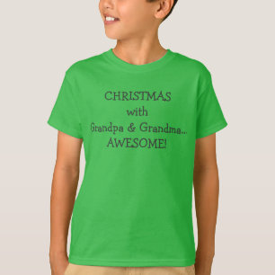 Camiseta "NATAL com vovô & avó…" Tshir IMPRESSIONANTE