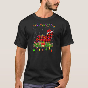 Camiseta Natal Combinando Plaid Buffalo Corgi Galês Cachorr