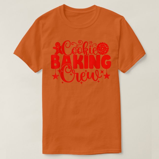 Camiseta Natal Cookie Baking Crew Família Natal Holi (Frente do Design)