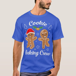 Camiseta Natal Cookie Baking Crew Gingerpão Xmas Fami