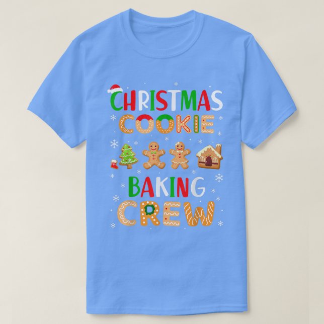 Camiseta Natal Cookie Baking Crew Xmas Cookie (Frente do Design)