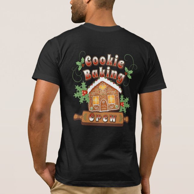 Camiseta Natal Cookie Baking Gingerbird House - (Verso)