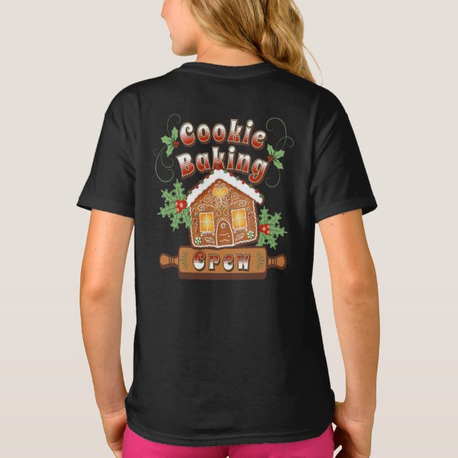 Camiseta Natal Cookie Baking Gingerbird House - (Verso)