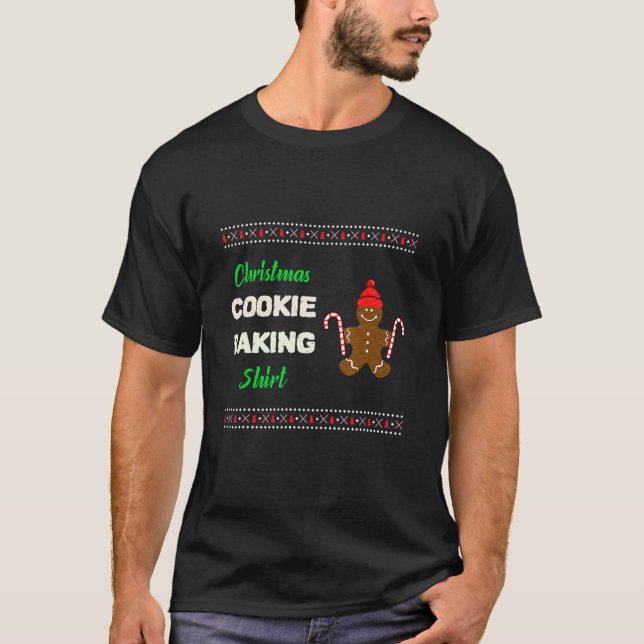 Camiseta Natal Cookie Baking Holiday Pajama Ugly Sweat (Frente)