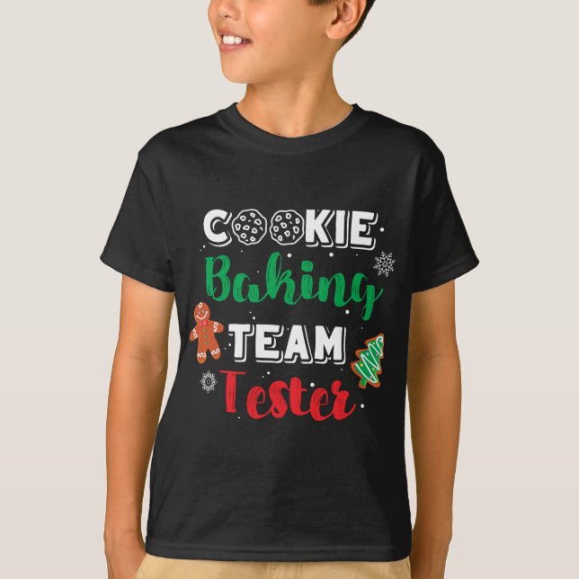 Camiseta Natal Cookie Baking Team Tester Baker Gingerbr (Frente)