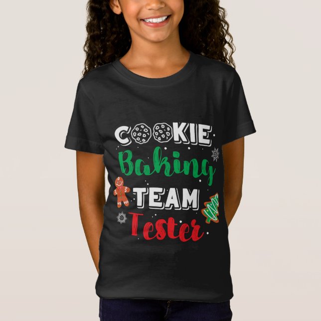 Camiseta Natal Cookie Baking Team Tester Baker Gingerbr (Frente)
