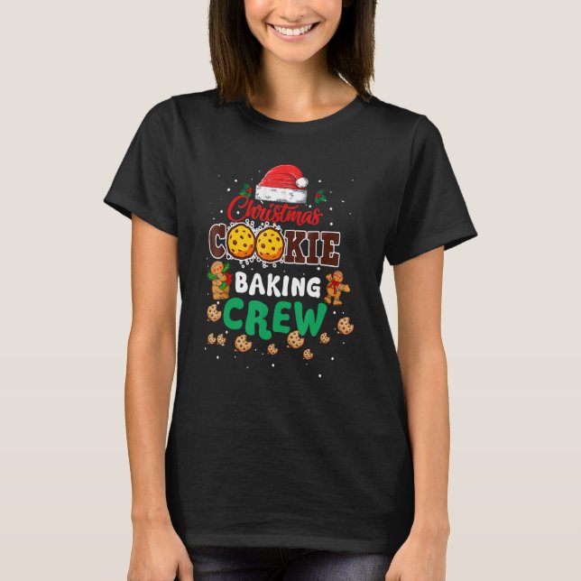 Camiseta Natal Cookie Fazendo Tripulação Pijama Família Xma (Frente)