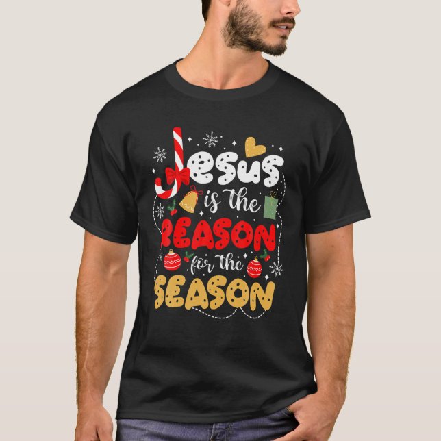 Camiseta Natal Cristão Jesus É A Razão Para T (Frente)