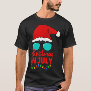 Camiseta Natal da Celebração de Verão de Santa Hat Sungl