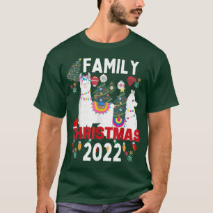 Camiseta Natal da família 2022 Matching s Squad Llama Love
