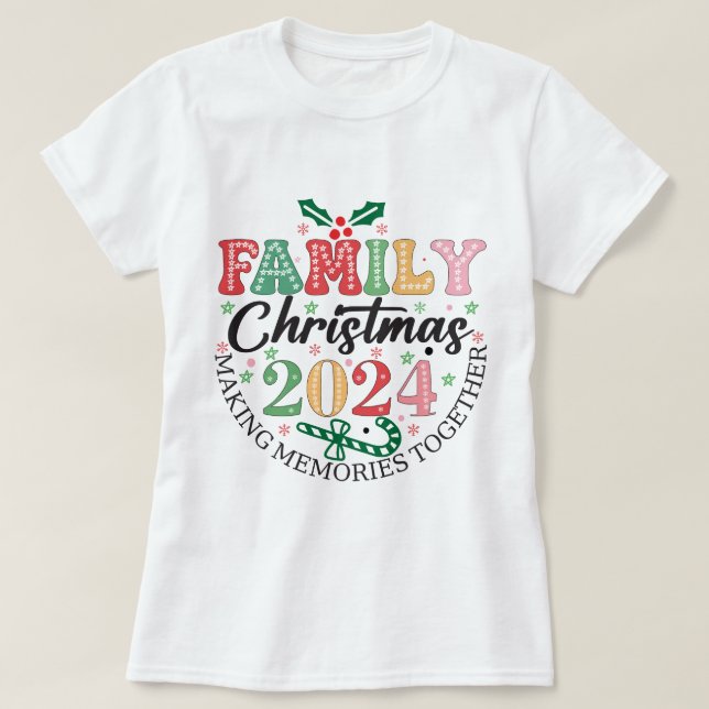 Camiseta Natal da família 2024 (Frente do Design)