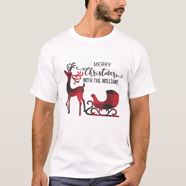 Camiseta Natal da Família Correspondente | Moderno Personal (Frente)