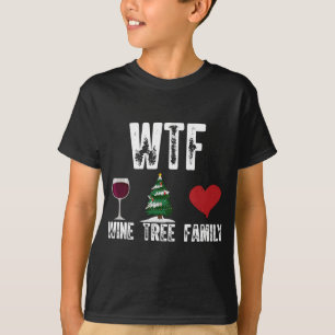 Camiseta Natal da Família de Árvores WTF