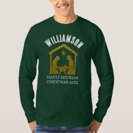 Camiseta Natal da família de brilhantes cristãos personaliz
