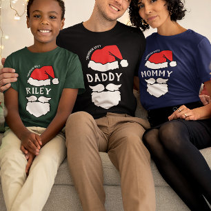Camiseta Natal da família de Pais Santa Hat e Beard