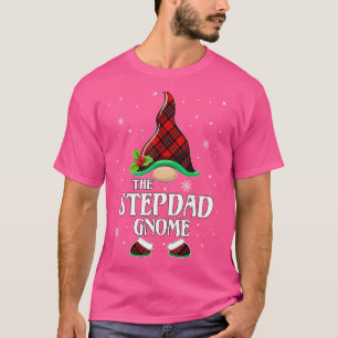 Camiseta Natal da família de Xadrezes Vermelhas Stepdad Gno