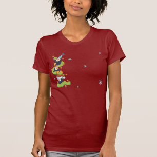 Camiseta Natal da família do pinguim