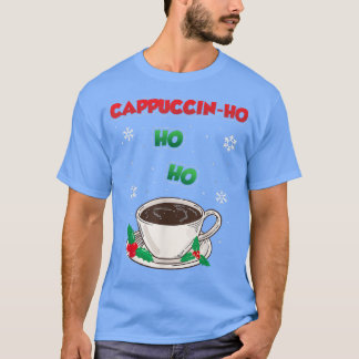 Camiseta Natal Da Família Matching Do Cappucccino Bebendo D