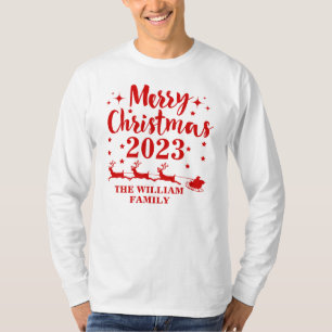 Camiseta Natal da família personalizada