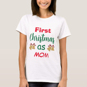 Camiseta Natal da família   Primeiro Natal como mãe