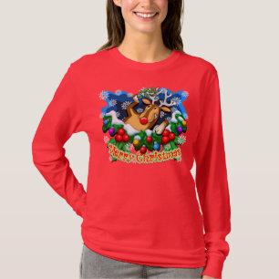 Camiseta Natal da família: RUDOLF