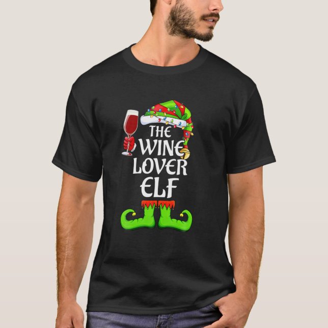 Camiseta Natal da Família Xmas do Grupo de Combinação Elf d (Frente)