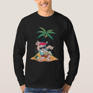 Camiseta Natal Da Festa De Piscina De Bebida De Coco De pap
