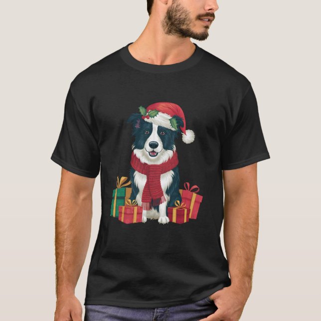 Camiseta Natal da fronteira do Papai Noel, Natal, Natal (Frente)