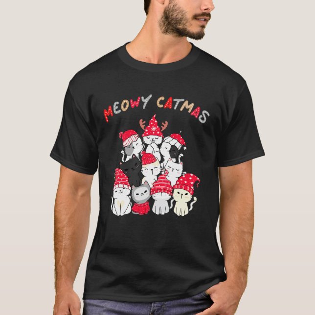 Camiseta Natal da Gatinha Meowy (Frente)