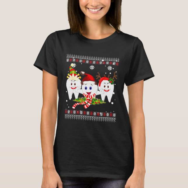 Camiseta Natal da Higienista Dental (Frente)