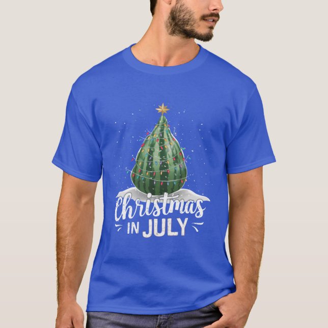 Camiseta Natal Da Melancia Natal Em Julho De Verão (Frente)