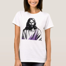 Camiseta Natal da Páscoa da Lavanda de Jesus Cristo
