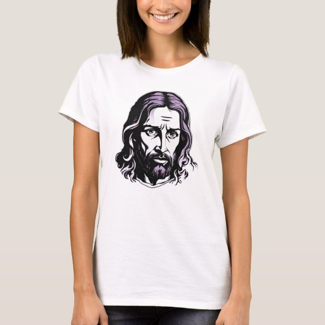 Camiseta Natal da Páscoa da Lavanda de Jesus Cristo (Frente)