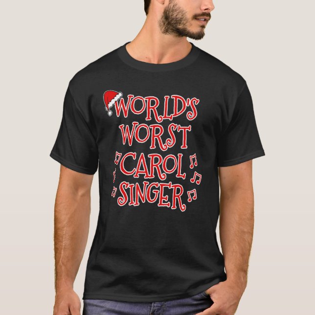 Camiseta Natal da Pior Cantora Carol do Mundo (Frente)
