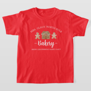 Camiseta Natal da Sra. Claus North Pole Bakery Kids