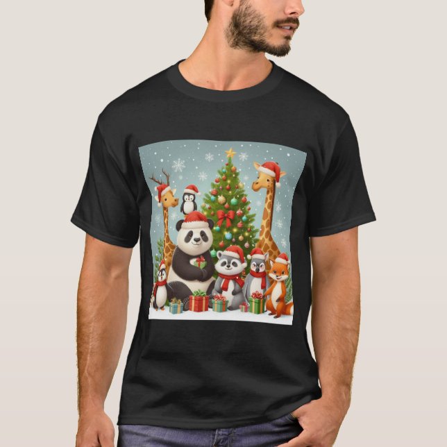 Camiseta Natal da vida selvagem (Frente)