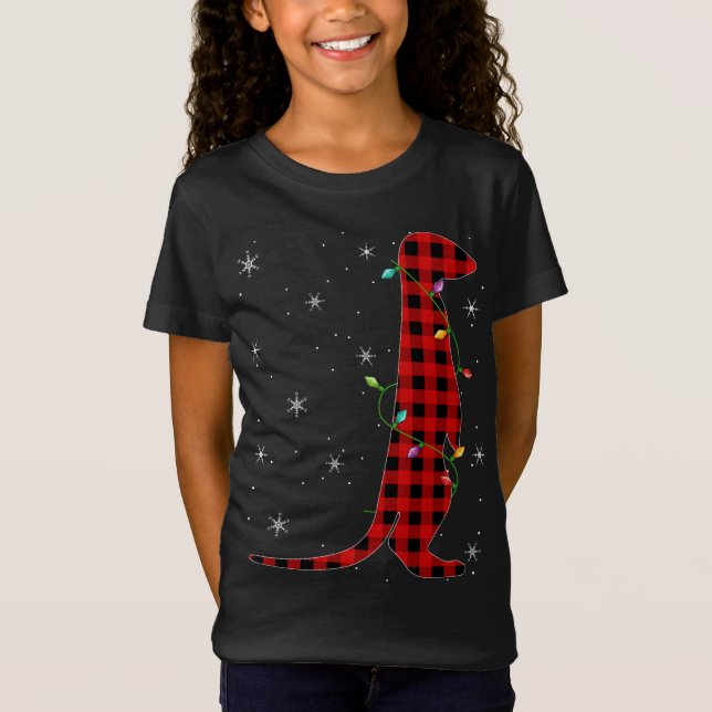 Camiseta Natal da Xadrez Buffalo da Família Matching do Xma (Frente)