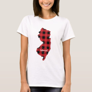 Camiseta Natal da Xadrez da cidade natal de New Jersey