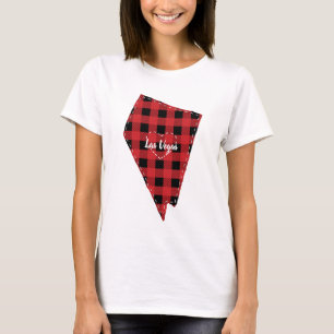 Camiseta Natal da Xadrez do estado da cidade natal do Nevad