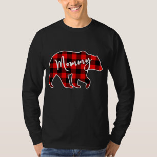 Camiseta Natal da Xadrez Vermelha das mamães