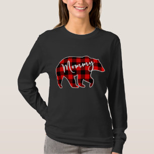 Camiseta Natal da Xadrez Vermelha das mamães