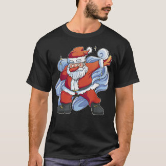 Camiseta Natal Dabbing Papai Noel Engraçado Meninos Engraça